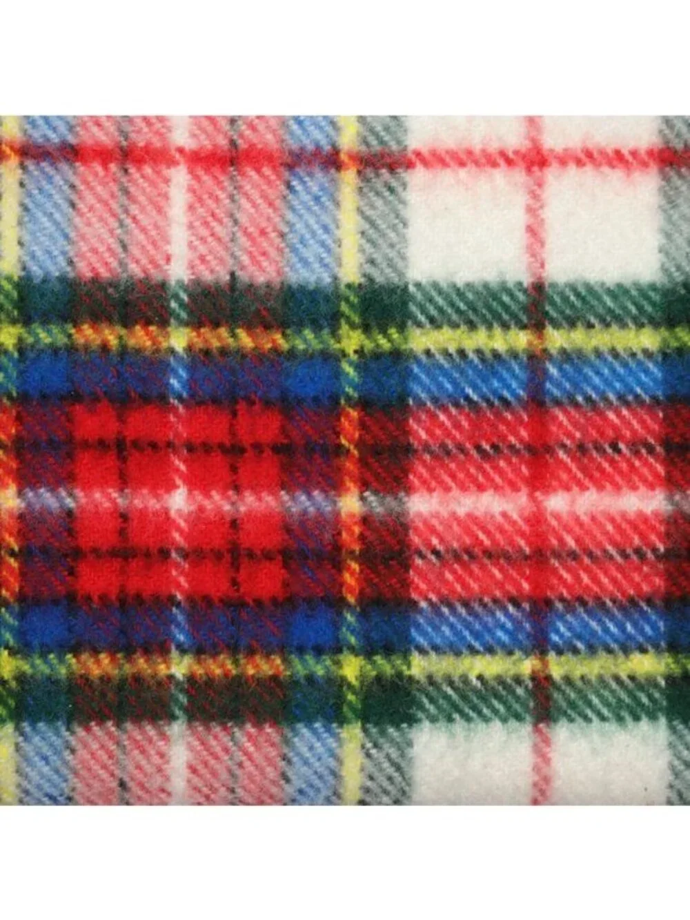Zoeppritz Vintage Multicolor Plaid Fleece Fringed Lap Throw Blanket